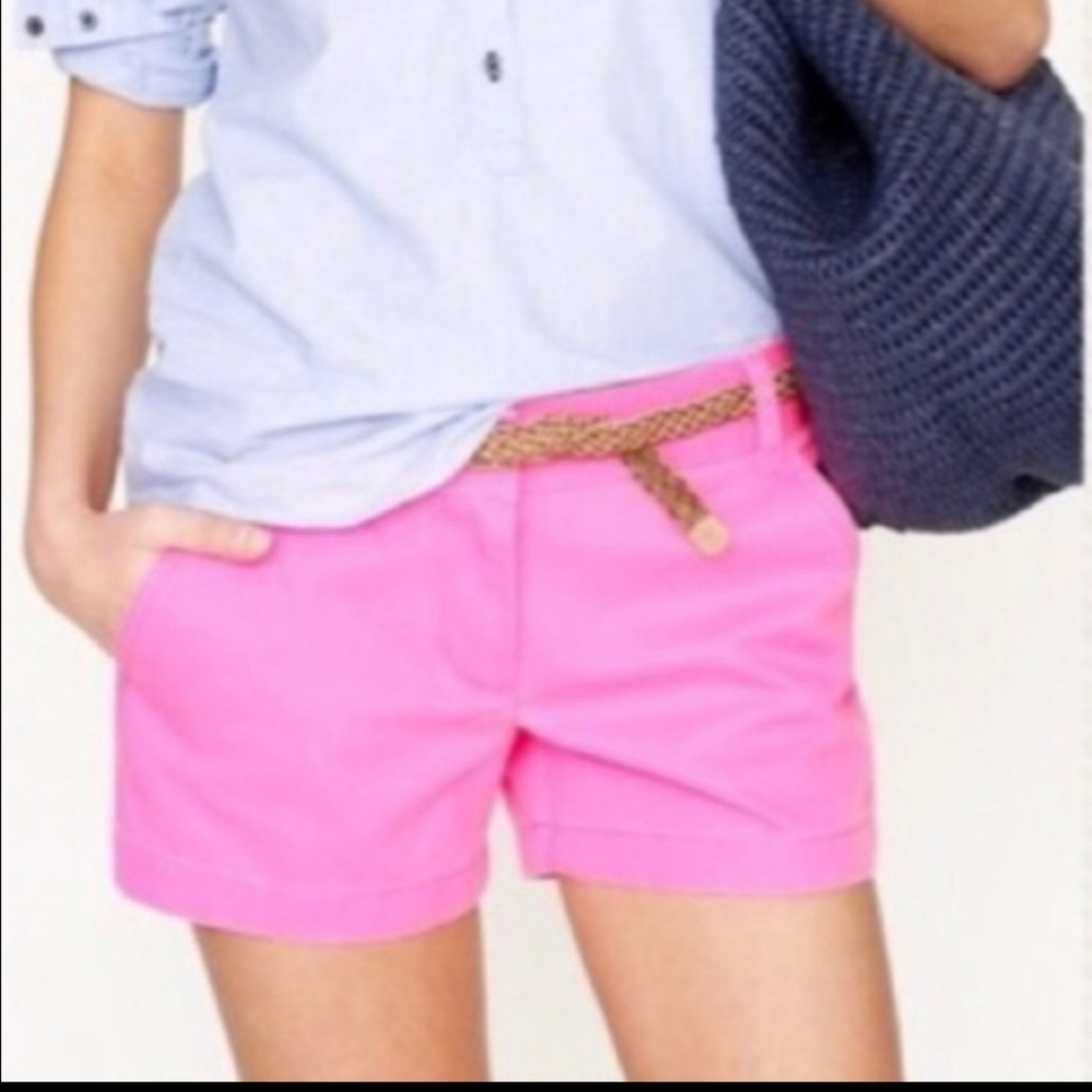 J-crew  shorts chino broken -in pink size 2